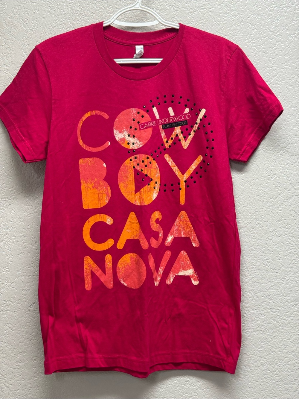 Kids' Cowboy Casanova Graphic Tee - Dark Pink size 2XL Pit 20” X L 28”